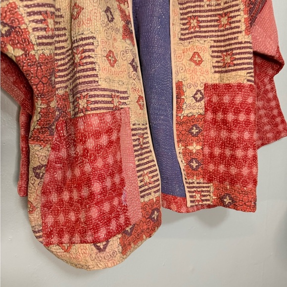 NWT Circa 26 By Skippy Cotton patchwork oversized quilted boho open front jacket - Picture 9 of 10